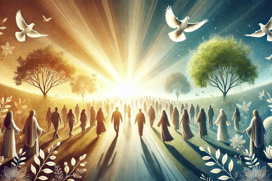 Header-A serene and inspirational digital banner artwork for a faith-based blog titled 'Approaching Revival in a Diverse Global Culture'.